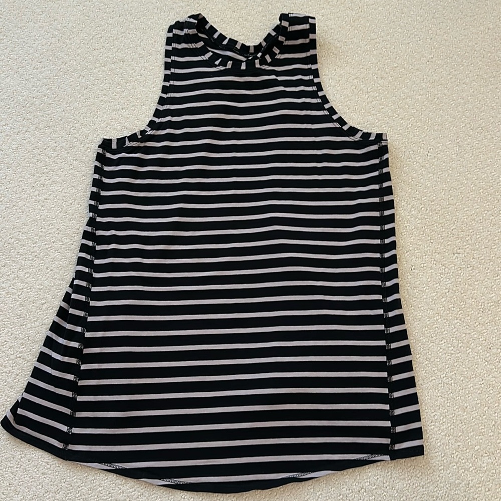 Lululemon All Tied Up Tank, Size 2, Black/Gray